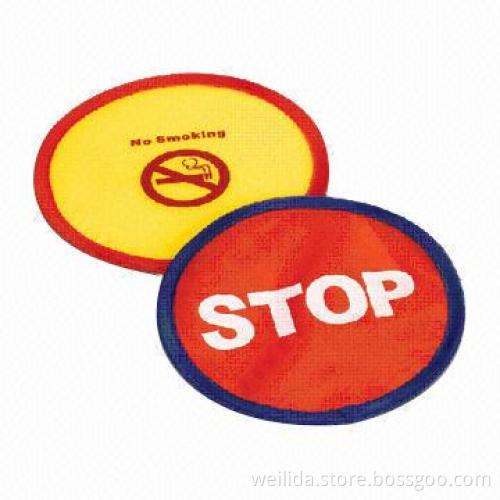 Foldable Polyester Nylon Flying Disc with Screen Printed Logos, Measures Ø23cm
